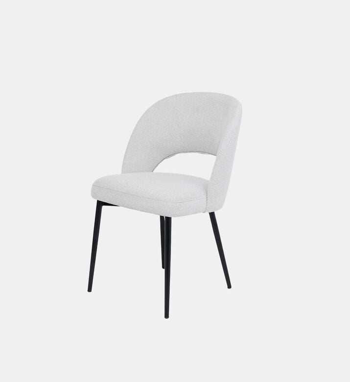 Pure Furniture Dex Metal Legs Dining Chair, Beige, Packshot View