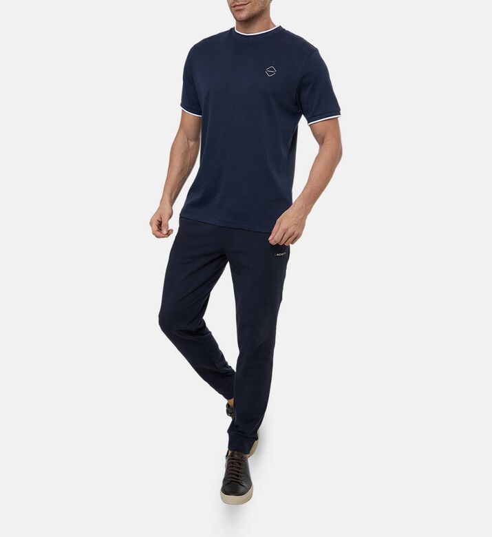 Hackett London Stripe-print Short-sleeve T-shirt, Navy, S, Model View