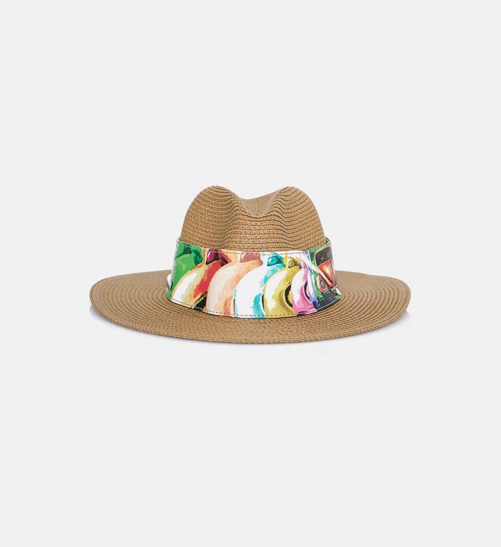 Colorful Fruits-print Fedora-style Hat