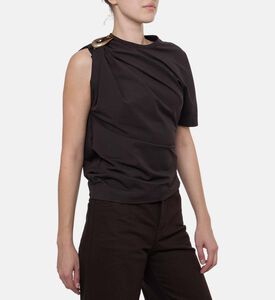 Christopher Esber Buckle-detail Short-sleeve T-shirt, Model View