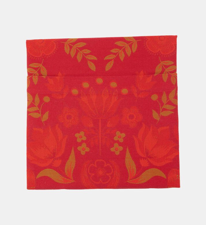 Jacquard Feerie Cotton Apron, Red, Packshot View