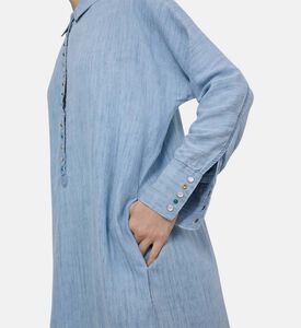 Denim Flared Shirt Dress