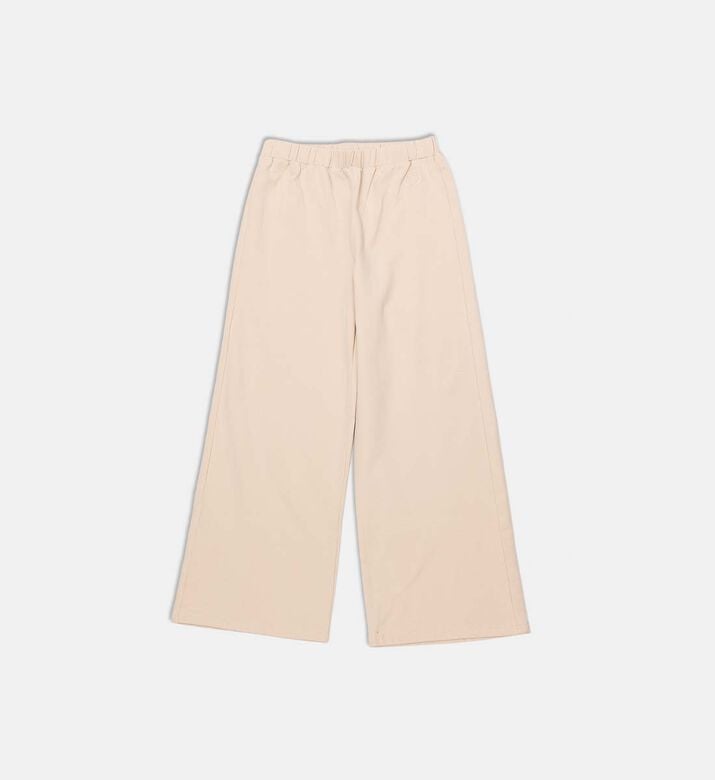 Knit Elastic Waistband Wide-leg Pants