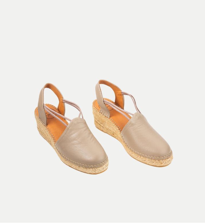 Torino-p Leather Mid-wedge Closed-toe Espadrille