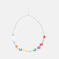Enamel Letter Charm Necklace