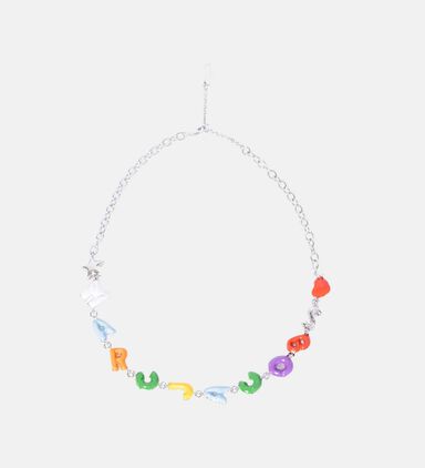 Enamel Letter Charm Necklace