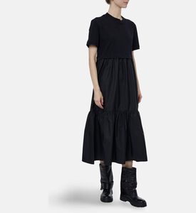 Patou Mixed-media Midi Dress, Model View