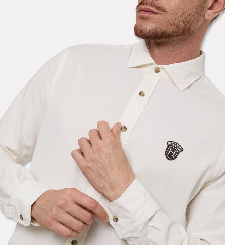 Hackett London Heritage Logo-embroidery Long-sleeve Shirt, Model View