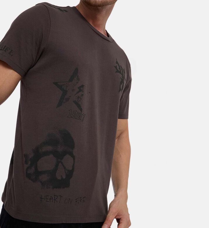 Zadig et Voltaire Cotton Crewneck Short-sleeve T-shirt, Model View