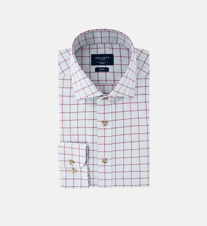 قميص ميلانج بأزرار على لوحة النافذة