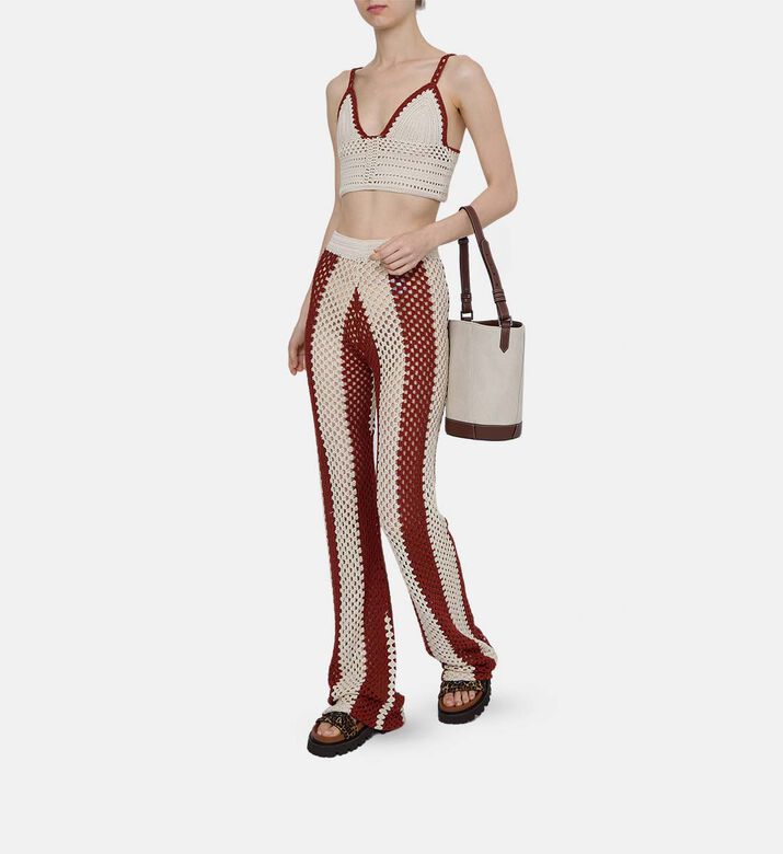 Pia Crochet Striped Pants