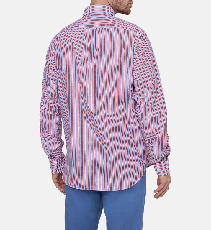 Cotton-blend Alternating Stripes Shirt