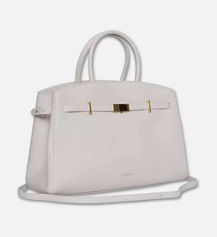 Demellier The Midi Hudson Crossbody Bag, Beige, Packshot View