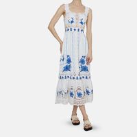 Embroidered Midi Sundress