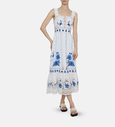 Embroidered Midi Sundress