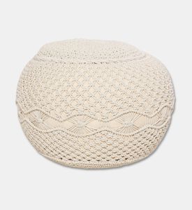 Home Deco and More Flufa Natural Cotton Pouf, Packshot View