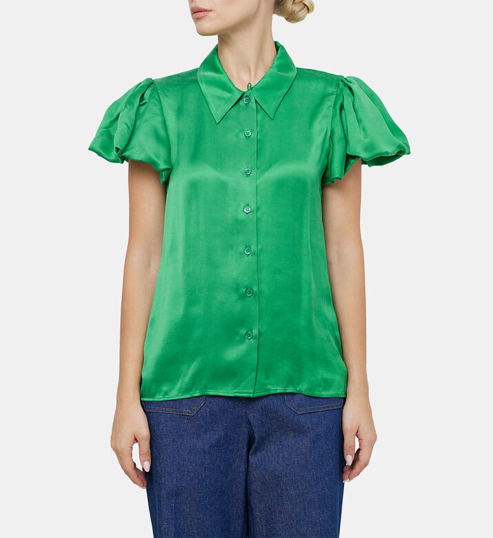 Clara Puffy Shoulder Fitted Shirt