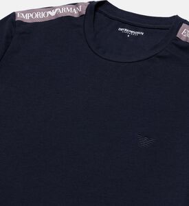 تيشيرت لاونج منسوج بشعار العلامة التجارية