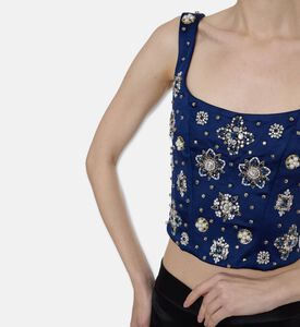 Alice and Olivia Rhinestone-embellished Sleeveless Top, Model View