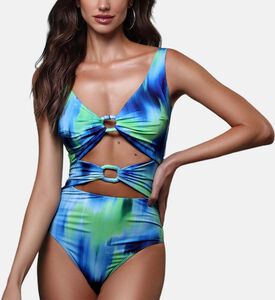 Satin Mesh Ring One-piece Swimsuit Satin Mesh Ring One-piece Swimsuit