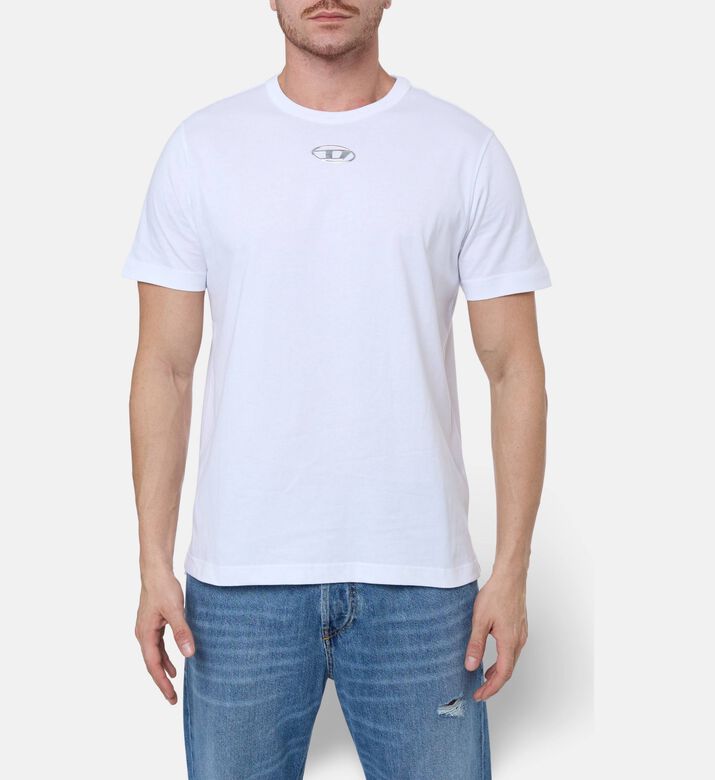 Diesel T-adjust-od Organic Cotton T-shirt, White, L, Model View