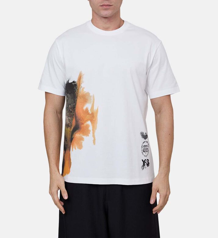 Cotton Regular-fit Short-sleeve Abstract-print T-shirt