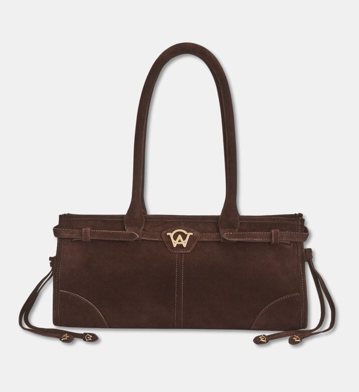 Manc Baby Jane Suede Leather Shoulder Bag, Packshot View