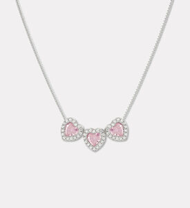Nomination Light Pink Heart-shaped Stones Silver-tone Necklace, Packshot View
