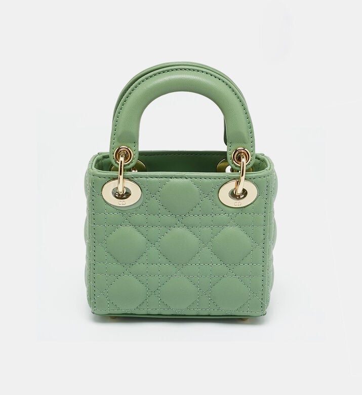 Dior Preowned Dior Green Micro Lady Dior Tote, Packshot View