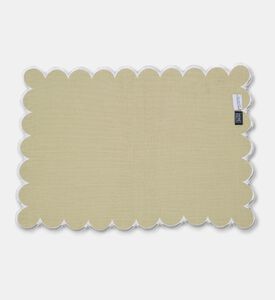 Home Deco and More Adelina Scalloped Design Table Mat, Green, Packshot View