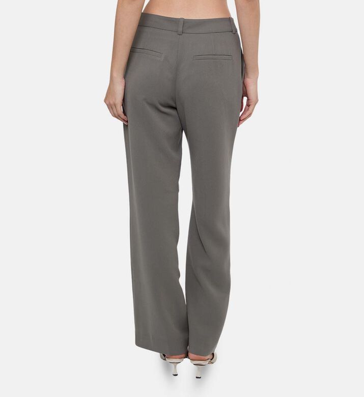 Samsoe Salara Micro-pattern Tailored Wide-leg Trousers, Model View