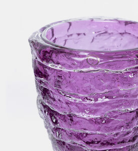 مزهرية مستديرة من كريستال بلوري