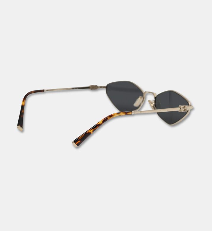 Miu Miu Mu 56zs Gold-tone Metal Frame Sunglasses 51, Gold, Packshot View