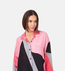 قميص نوم بطبعة هندسية بتصميم تجريدي