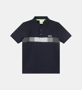 Cotton Pique Logo Stripes Polo Shirt Cotton Pique Logo Stripes Polo Shirt