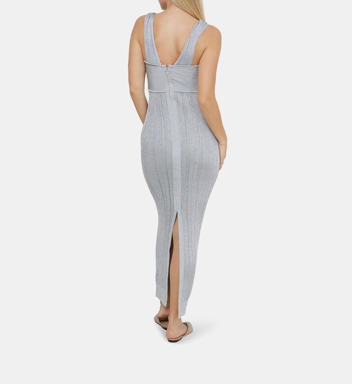 Metallic Textured Rib Gown Metallic Textured Rib Gown