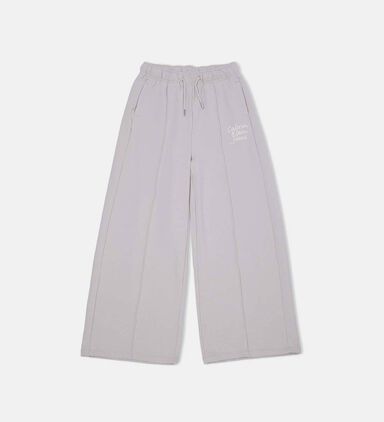 Embroidered Logo Wide Leg Sweatpants