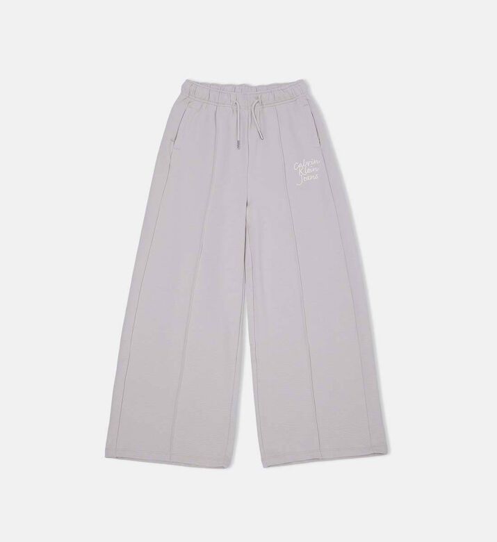 Embroidered Logo Wide Leg Sweatpants