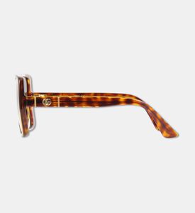 Gucci Sunglass Square, Brown, Packshot View