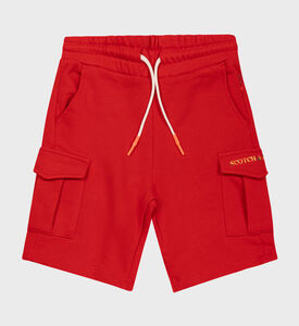 Drawstring Cotton Cargo Shorts