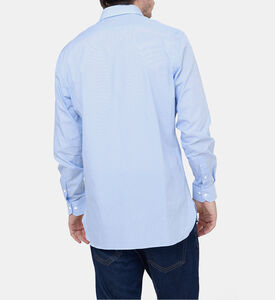 قميص قطن مخطط بصف أزرار