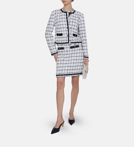 تنورة قصيرة بنقشة مربعات