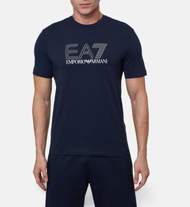 EA7 Short-sleeve Crewneck T-shirt, Blue, L, Model View
