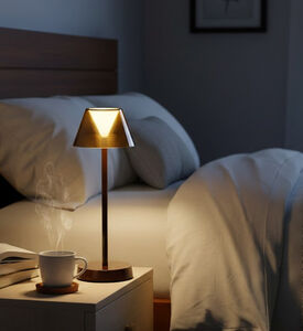 Wd Lifestyle Rechargeable Dinner Table Lamp, Brown, Packshot View