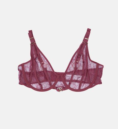 Thomas Lace-embroidered Plunge Bra