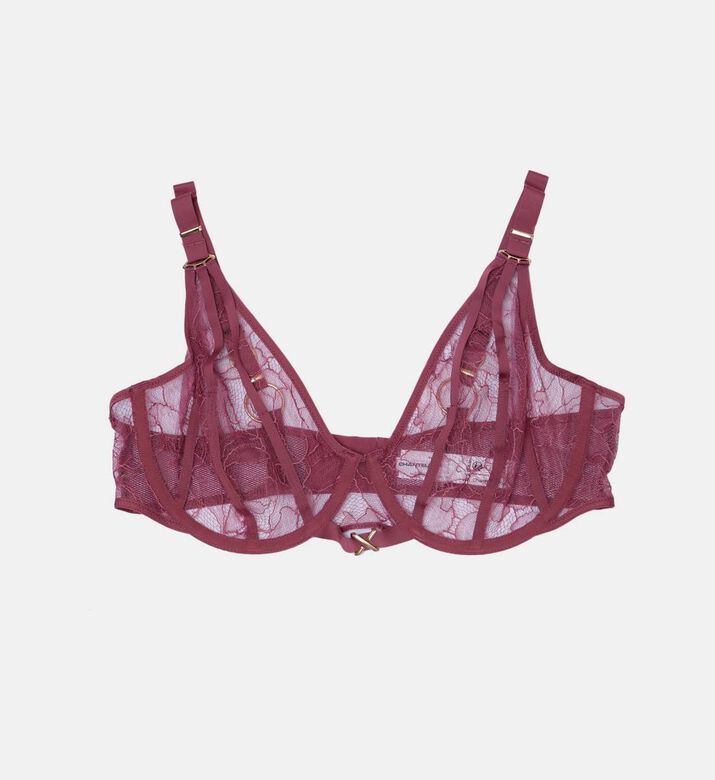 Thomas Lace-embroidered Plunge Bra