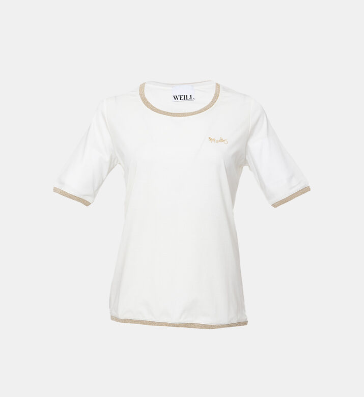 Two-tone Short Sleeve Logo T-shirt