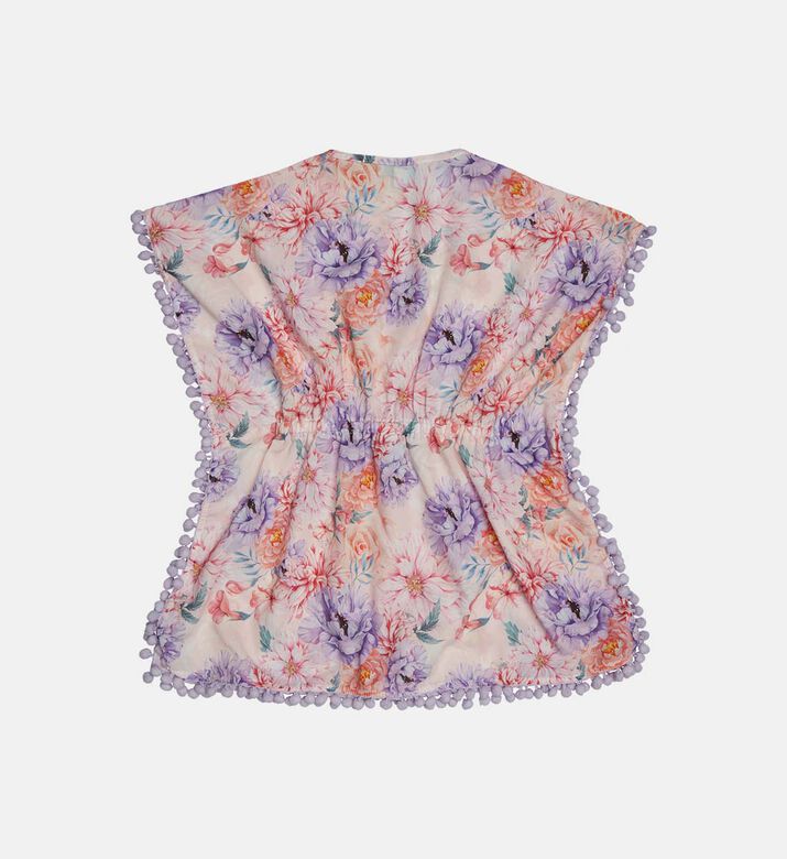 All-over Floral-print V-neck Cover-up