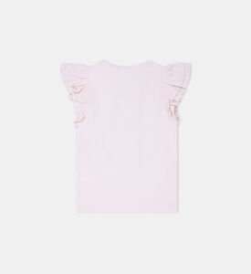 Junior Girl Ruffle-detail T-shirt