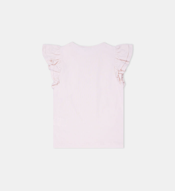 Junior Girl Ruffle-detail T-shirt